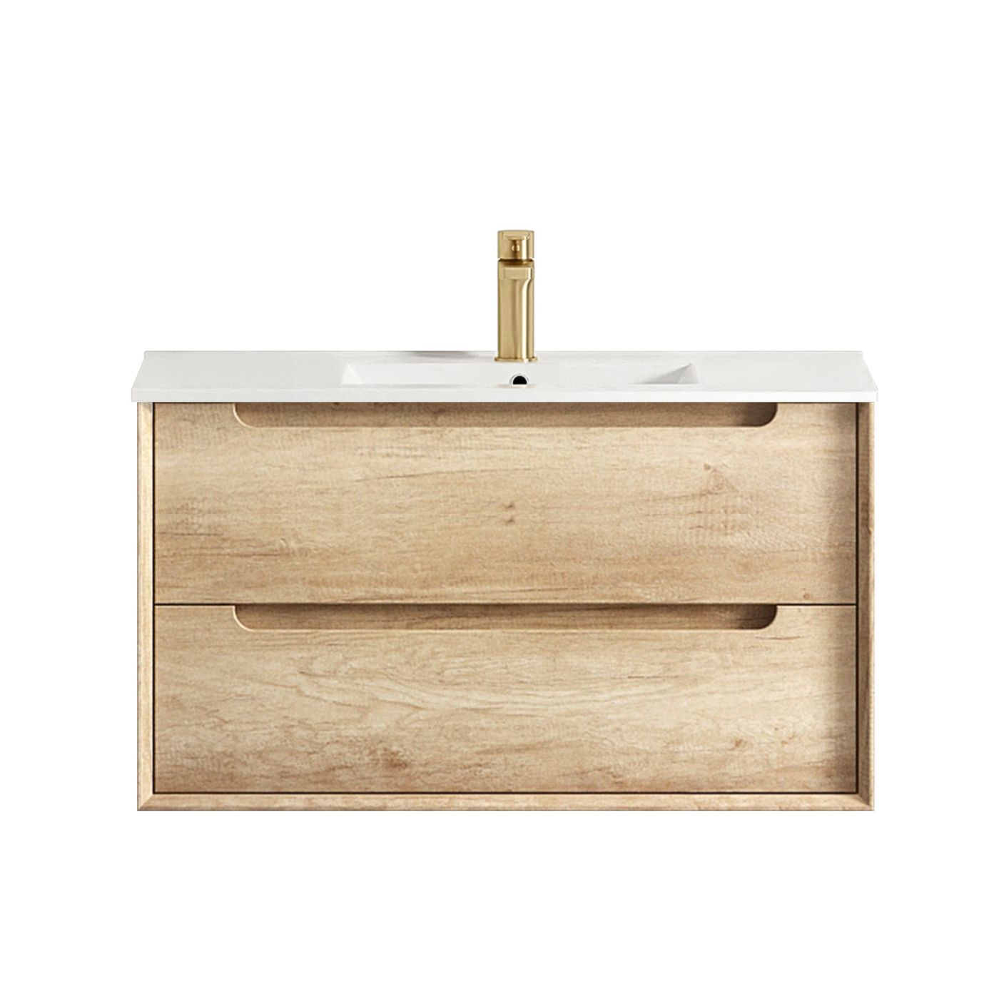 Byron 900mm Natural Oak Wall Hung Vanity