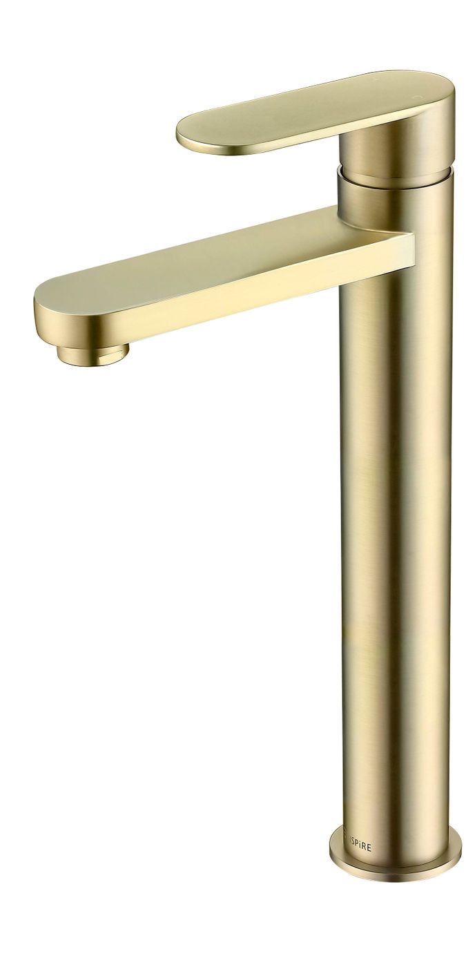 Vetto Lead Free Tall Basin Mixer Brushed Gold