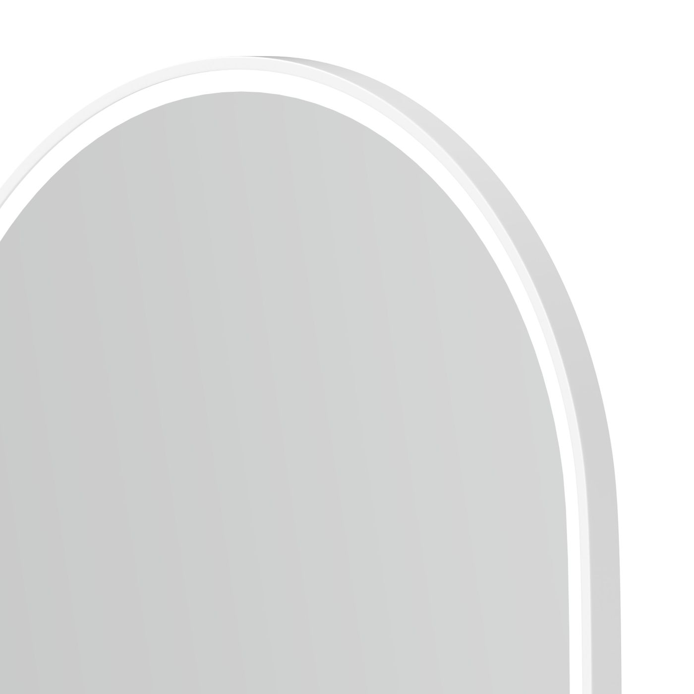 LED Noosa 900(H)x600(W) White Metal Frame Tuffi Mirror- Install Horizontal or Vertical