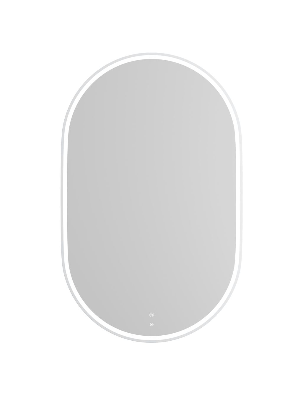 LED Noosa 900(H)x600(W) White Metal Frame Tuffi Mirror- Install Horizontal or Vertical