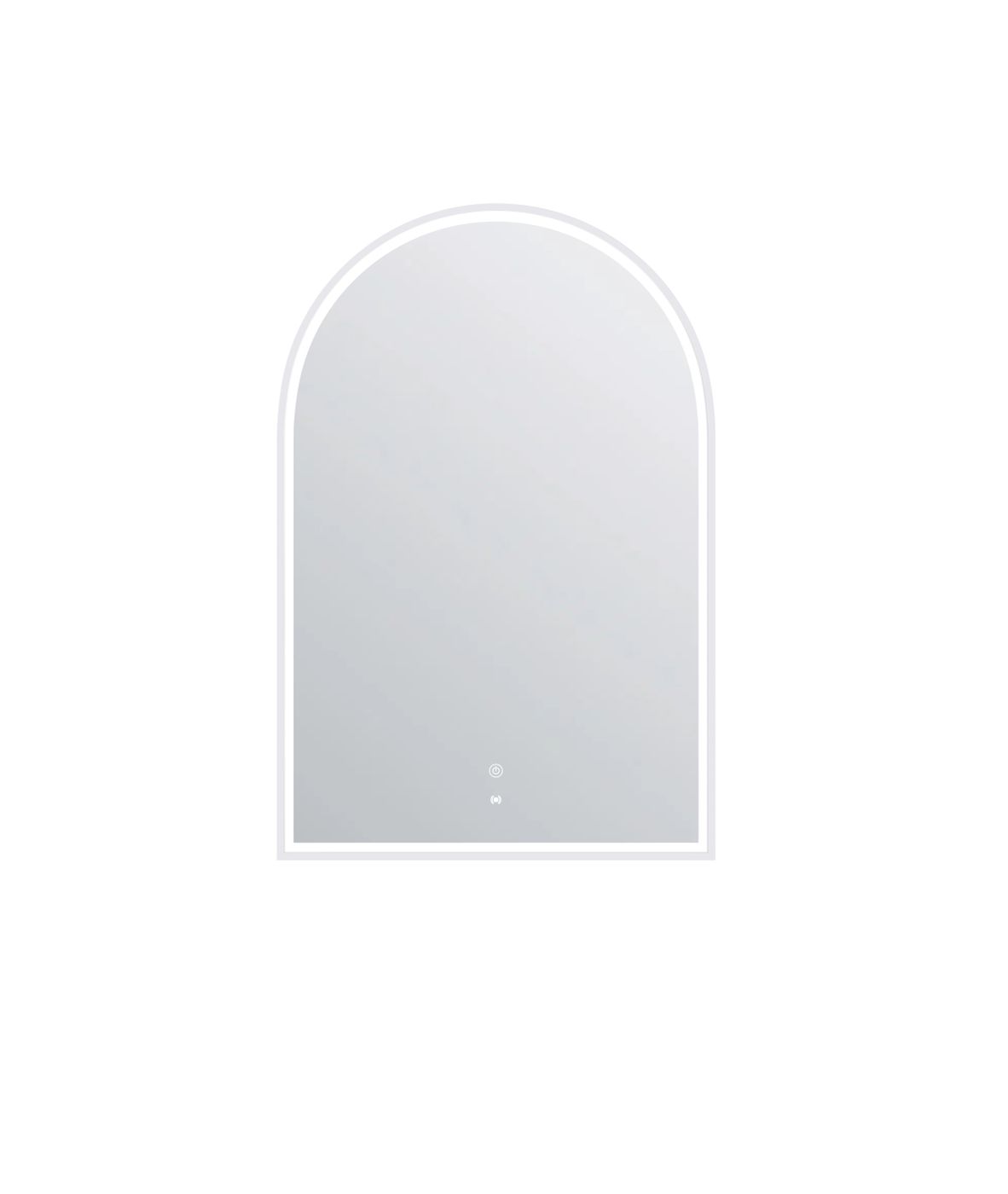 LED Archie 900(H)x600(W) White Metal Frame Tuffi Mirror