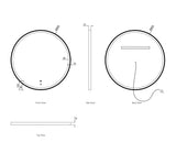 LED Bondi 800mm White Metal Frame Tuffi Mirror