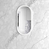 LED Noosa 900(H)x450(W) White Metal Frame Tuffi Mirror
