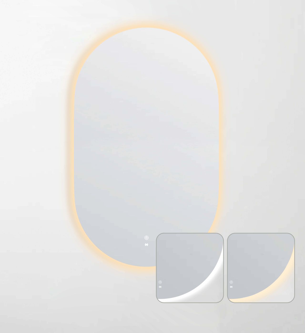 LED Noosa 1200(W)x750(H) Frameless Tuffi Mirror - Install Horizontal or Vertical