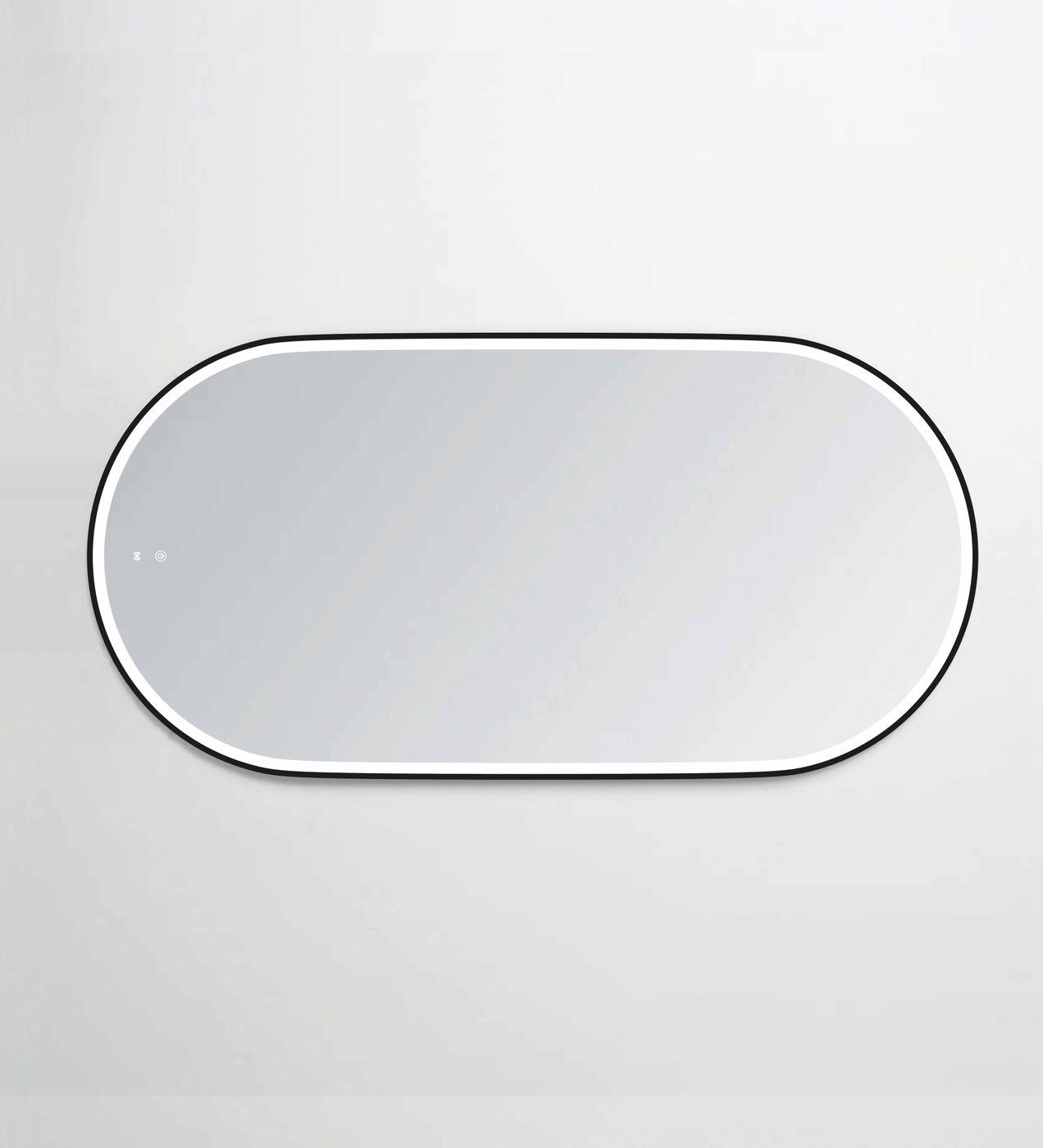 LED Noosa 1500(W)x750(H) Black Metal Frame Tuffi Mirror- Install Horizontal or Vertical