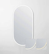 LED Noosa 1500(W)x750(H) White Metal Frame Tuffi Mirror- Install Horizontal or Vertical