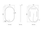 LED Noosa 1200(W)x750(H) Gold Metal Frame Tuffi Mirror- Install Horizontal or Vertical
