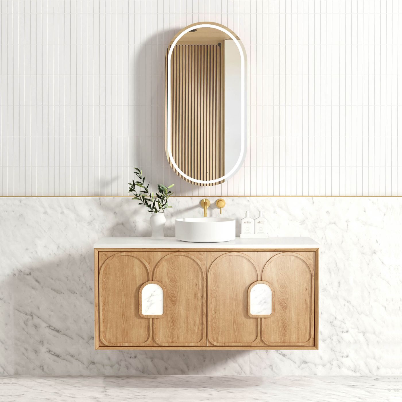 Laguna Mark II 1200mm Woodland Oak Wall Hung Vanity