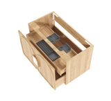 Laguna Mark II 900mm Woodland Oak Wall Hung Vanity - full product view