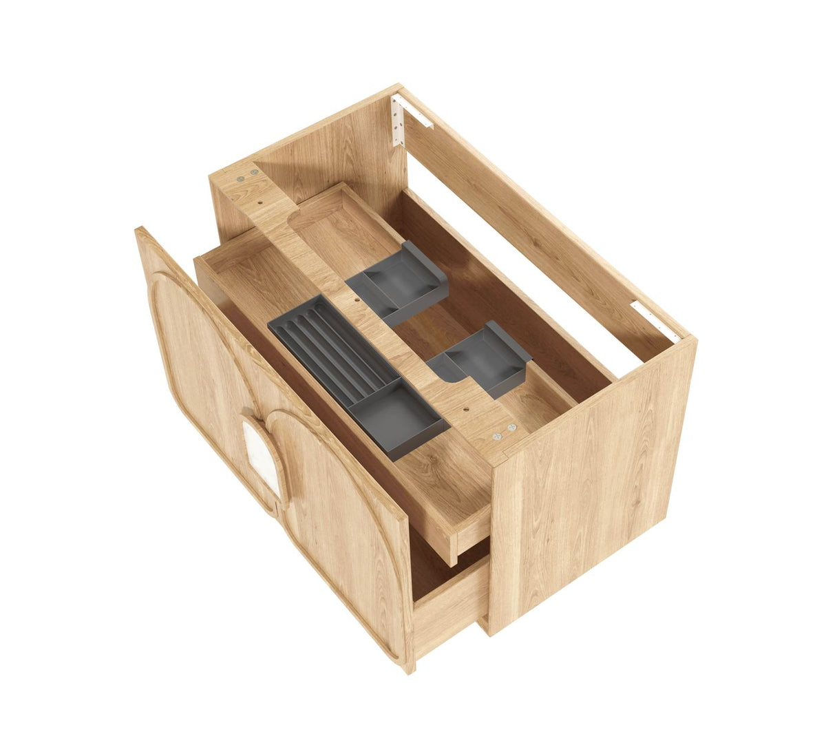 Laguna Mark II 900mm Woodland Oak Wall Hung Vanity - full product view