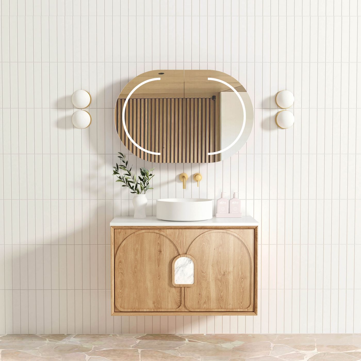 Laguna Mark II 900mm Woodland Oak Wall Hung Vanity