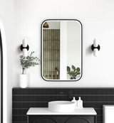 LED Newport 900(H)x600(W) Black Metal Frame Tuffi Mirror- Install Horizontal or Vertical
