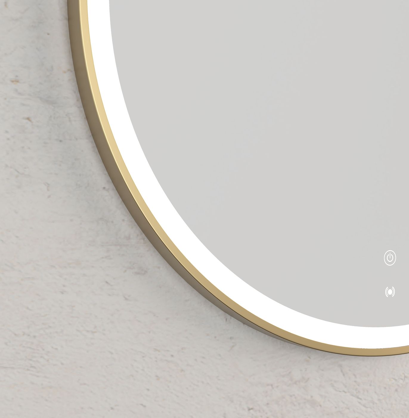 LED Bondi 800mm Gold Metal Frame Tuffi Mirror