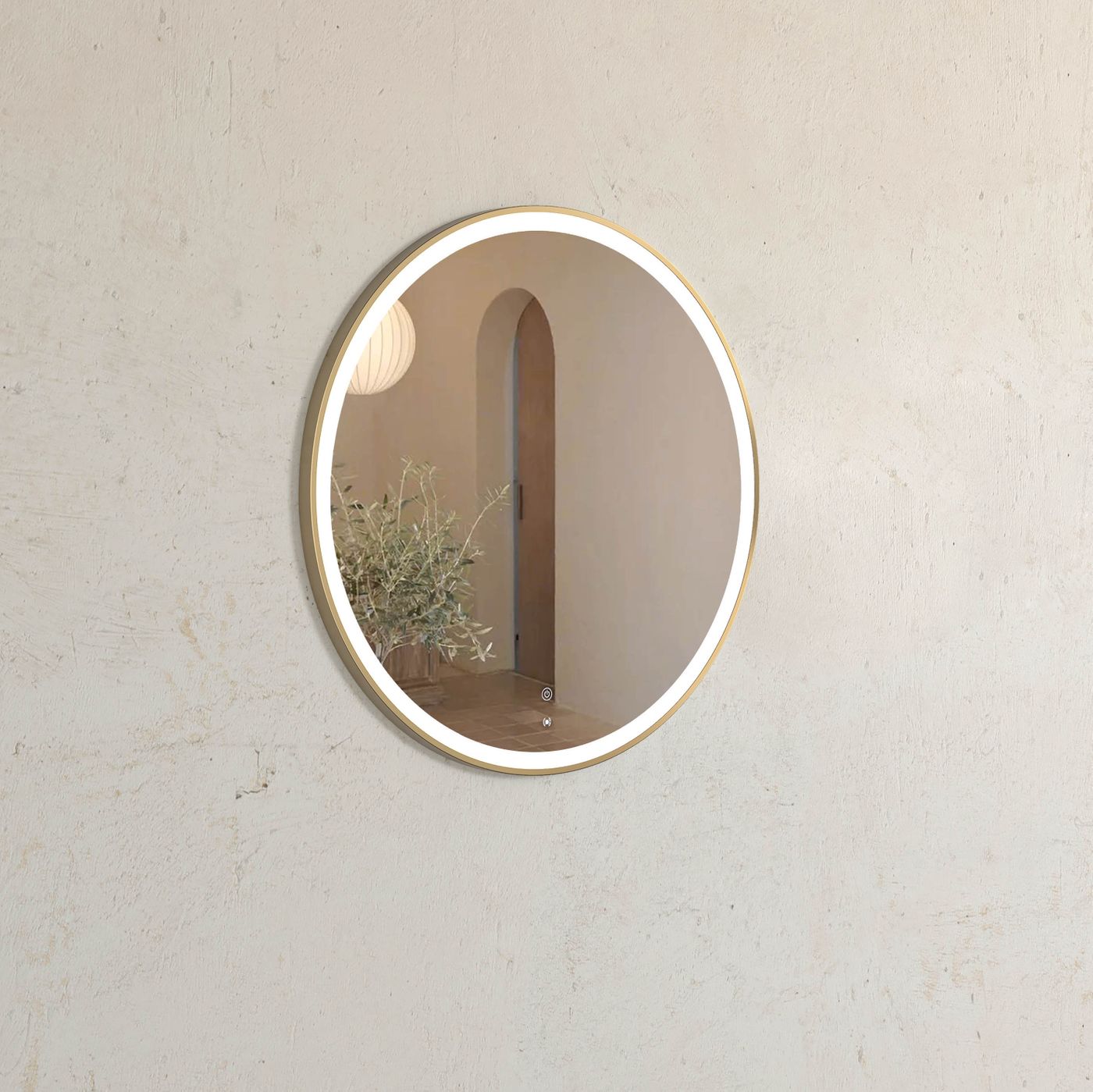 LED Bondi 800mm Gold Metal Frame Tuffi Mirror