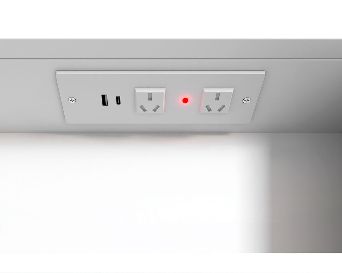 LED Newport 900(H)x450(W) White Shaving Cabinet - Premium Edition - side profile view
