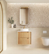Byron Fluted 600mm Woodland Oak Wall Hung Vanity