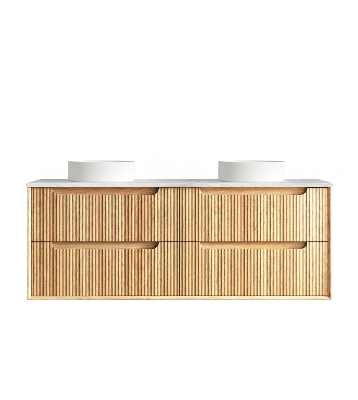 Otti Byron Fluted Vanity 1500mm Double Basin