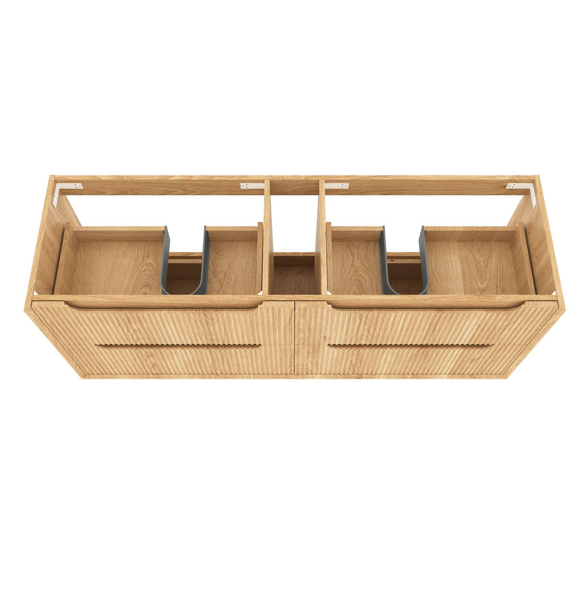 Otti Byron Fluted Vanity 1500mm Double Basin