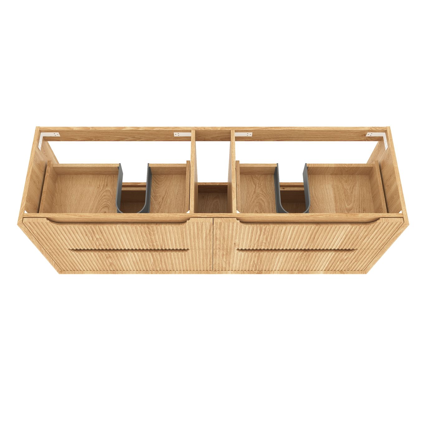 Byron Fluted 1500mm Woodland Oak Wall Hung Vanity