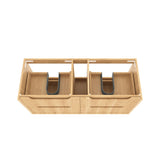Byron Fluted 1200mm Woodland Oak Four Drawer Wall Hung Vanity