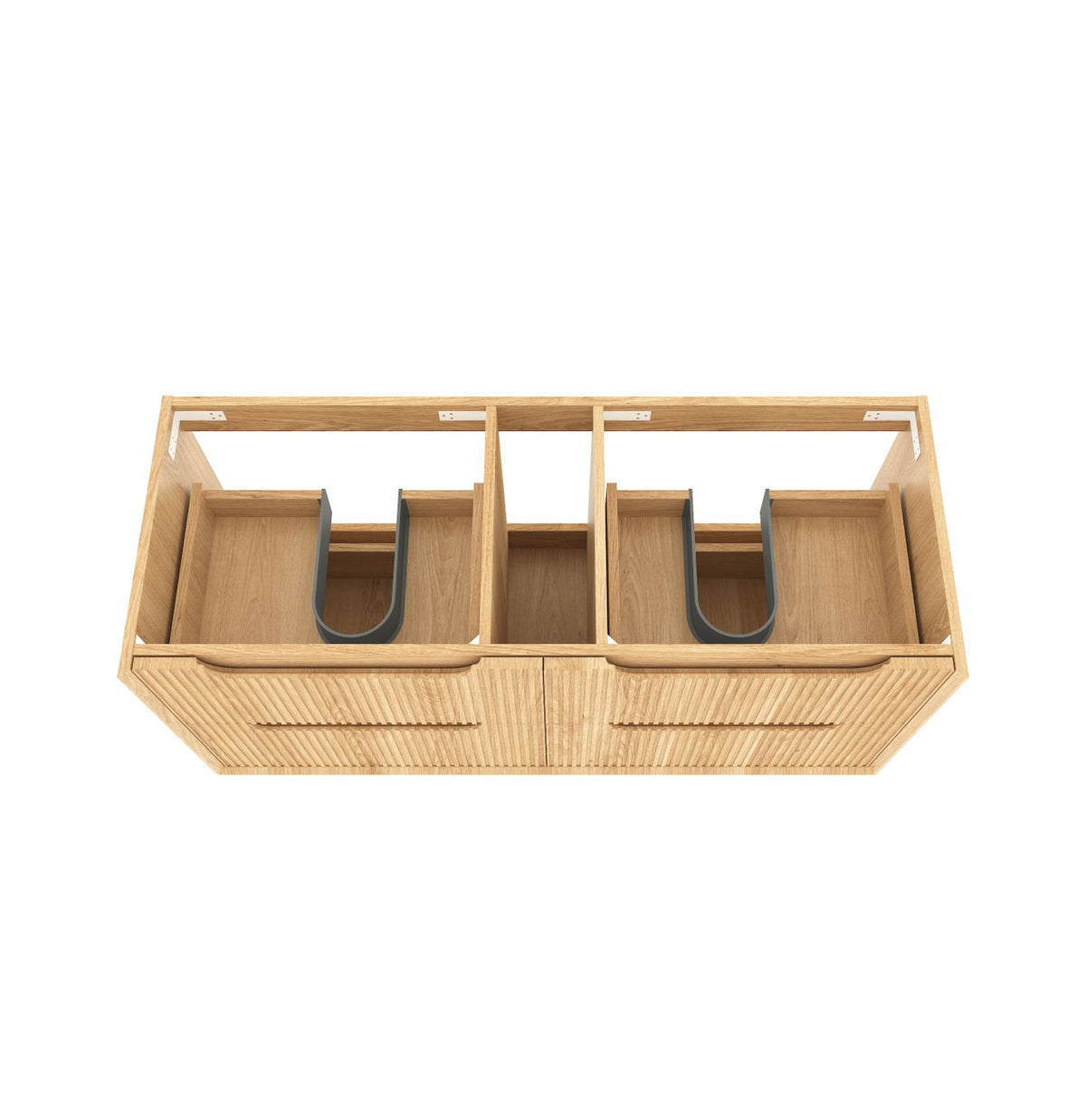 Otti Byron Fluted Vanity 1200mm Double Basin