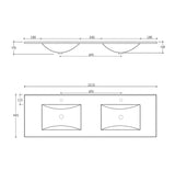 Byron Fluted 1500mm Woodland Oak Wall Hung Vanity