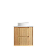 Byron Fluted 600mm Woodland Oak Wall Hung Vanity