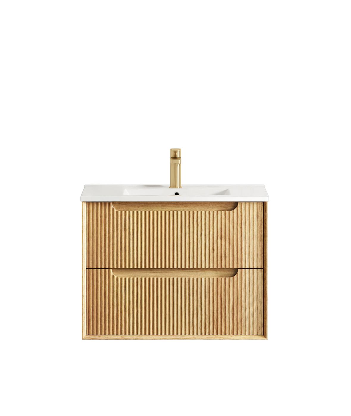 Byron Fluted 750mm Woodland Oak Wall Hung Vanity