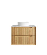 Byron Fluted 750mm Woodland Oak Wall Hung Vanity