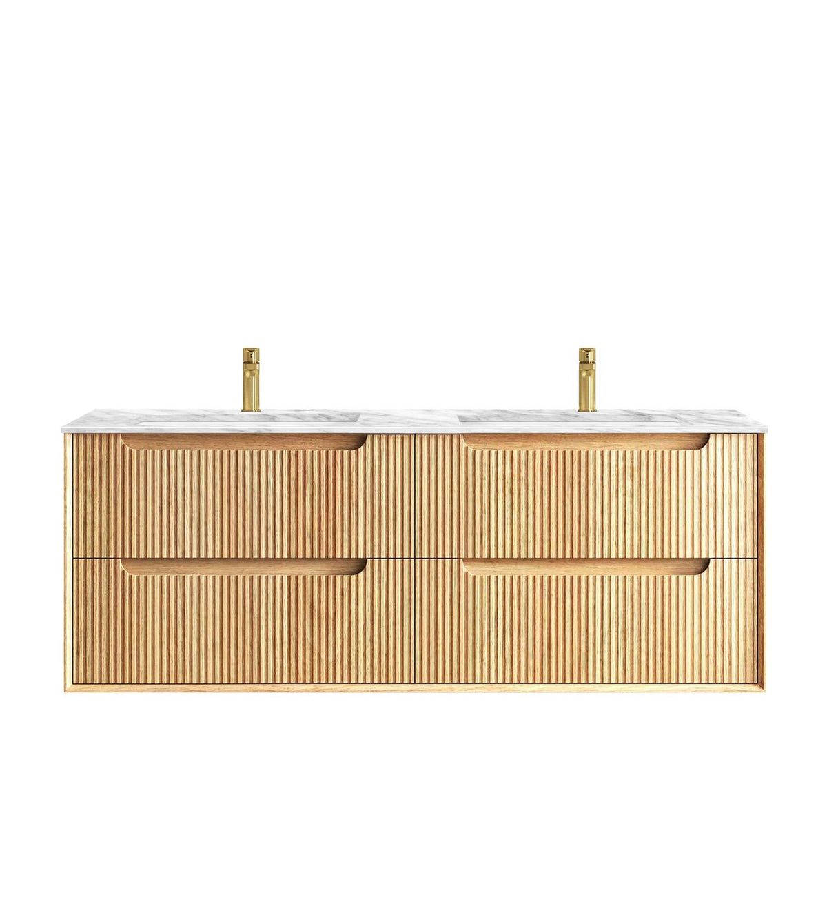 Otti Byron Fluted Vanity 1500mm Double Basin