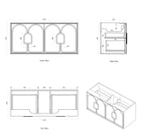 Laguna Mark II 1200mm Woodland Oak Wall Hung Vanity