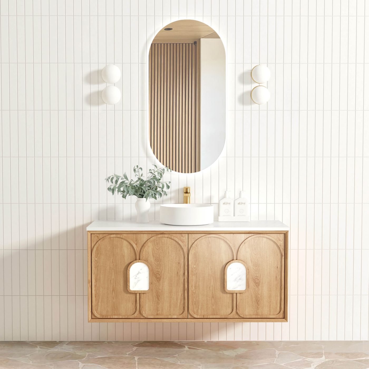 Laguna Mark II 1200mm Woodland Oak Wall Hung Vanity