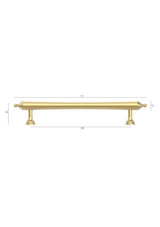 Heirloom - 171mm Brushed Brass Handle (Premium Solid Brass Construction)