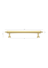 Heirloom - 140mm Brushed Brass Handle (Premium Solid Brass Construction)