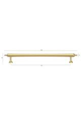 Heirloom - 233mm Brushed Brass Handle (Premium Solid Brass Construction)
