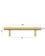 Astor - 138mm Brushed Brass Handle (Premium Solid Brass Construction)