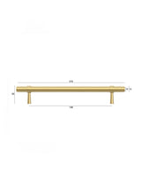 Astor - 210mm Brushed Brass Handle (Premium Solid Brass Construction)