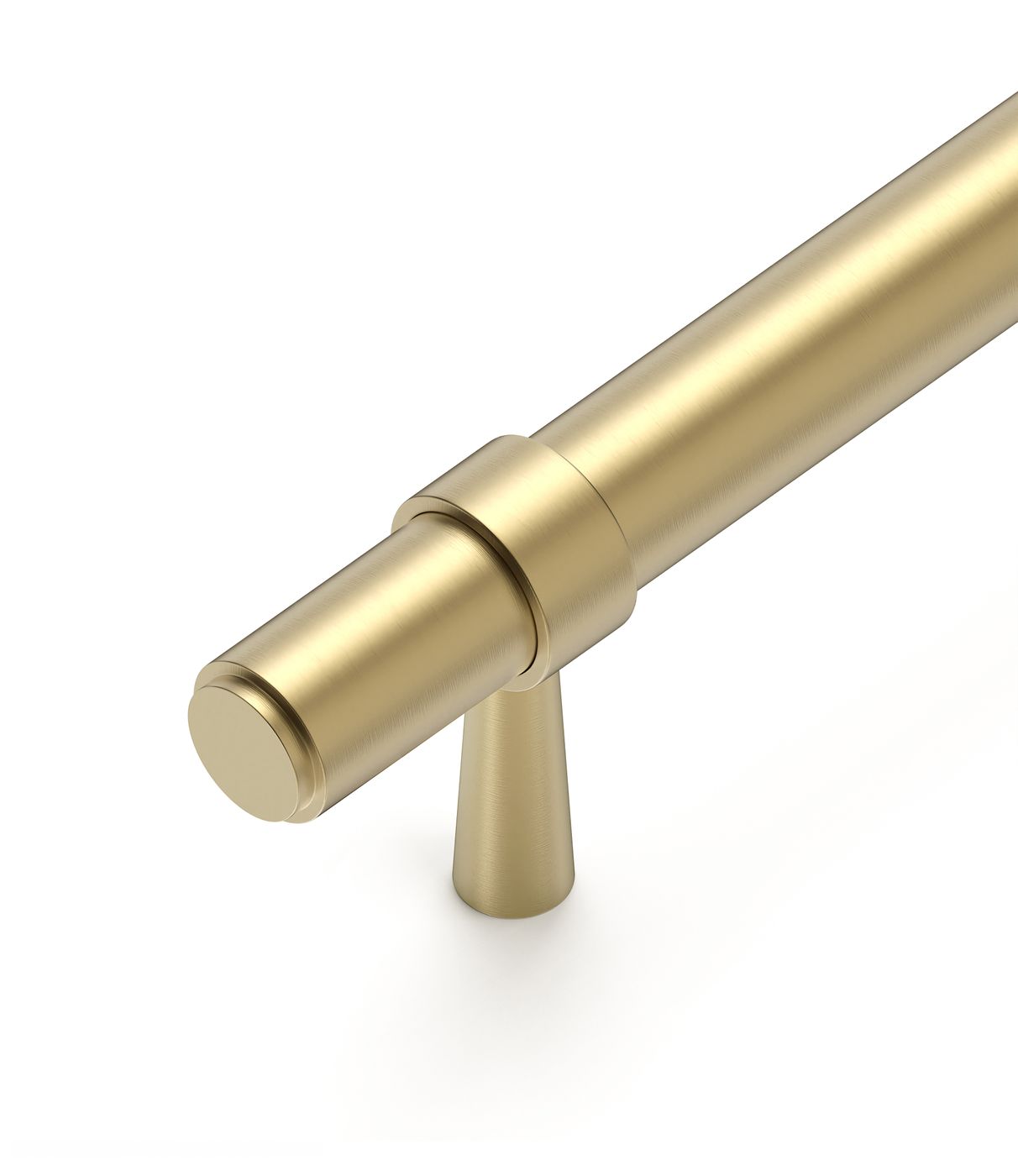 Astor - 210mm Brushed Brass Handle (Premium Solid Brass Construction)