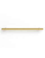Astor - 240mm Brushed Brass Handle (Premium Solid Brass Construction) - close-up detail view