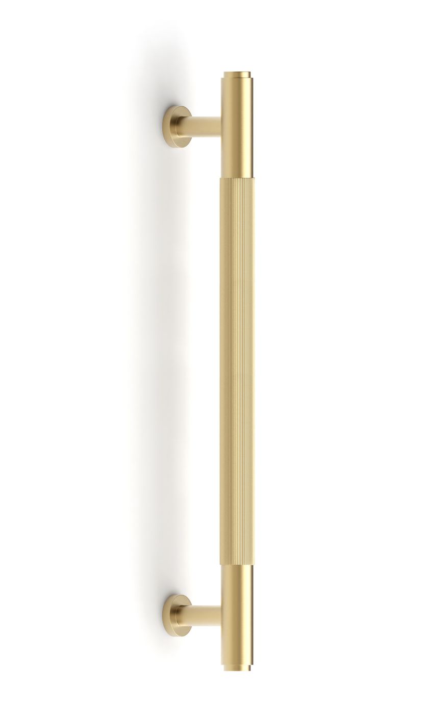 Soho - 195mm Brushed Brass Handle (Premium Solid Brass Construction)