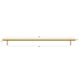 Astor - 370mm Brushed Brass Handle (Premium Solid Brass Construction)