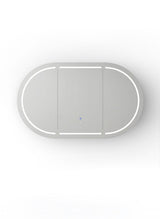 LED Bondi 1500(W)x900(H) Natural Oak Shaving Cabinet - Premium Edition - close-up detail view