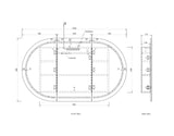 LED Bondi 1500(W)x900(H) Black Oak Shaving Cabinet - Premium Edition - rear mounting detail