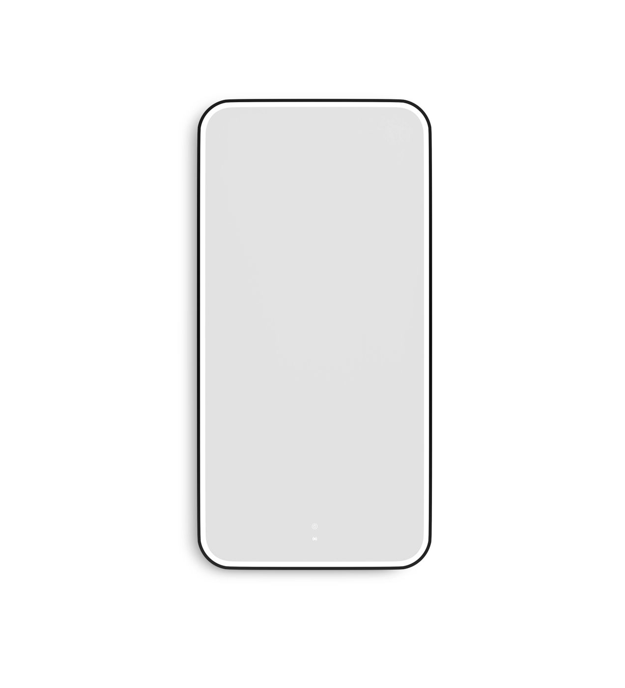 LED Newport 1500(W)x750(H) Black Metal Frame Tuffi Mirror- Install Horizontal or Vertical