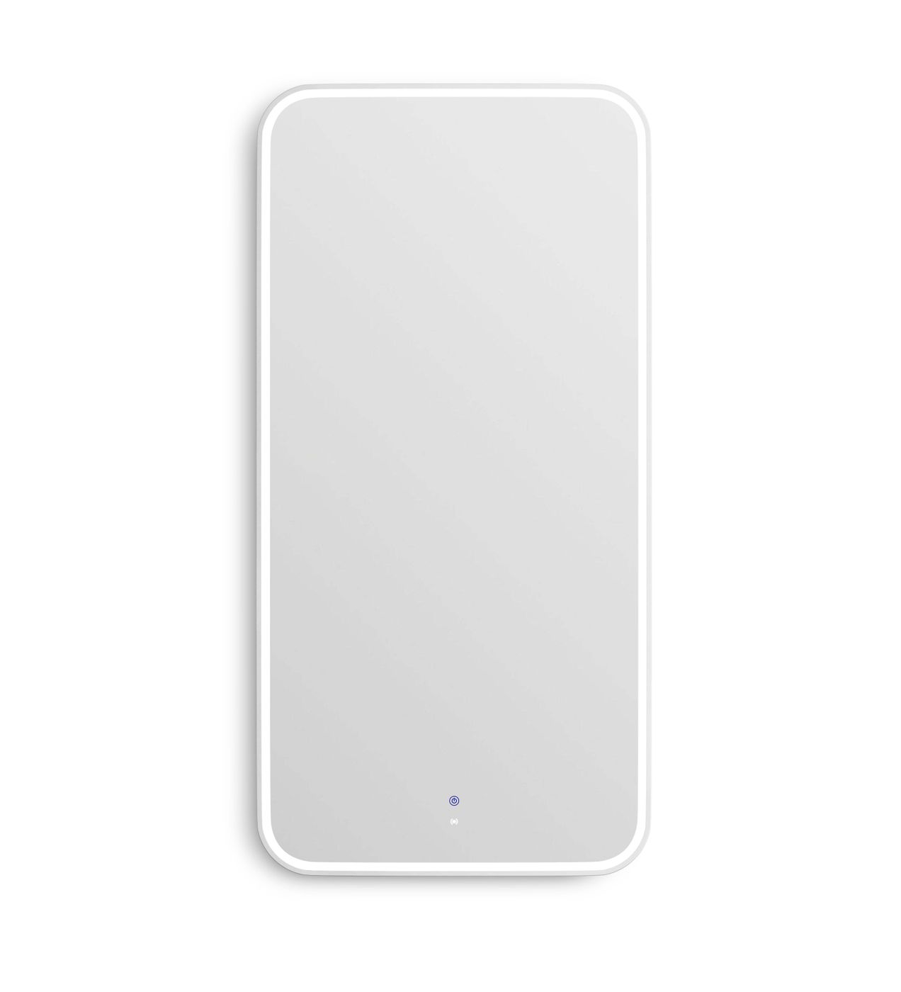 LED Newport 1500(W)x750(H) White Metal Frame Mirror- Install Horizontal or Vertical