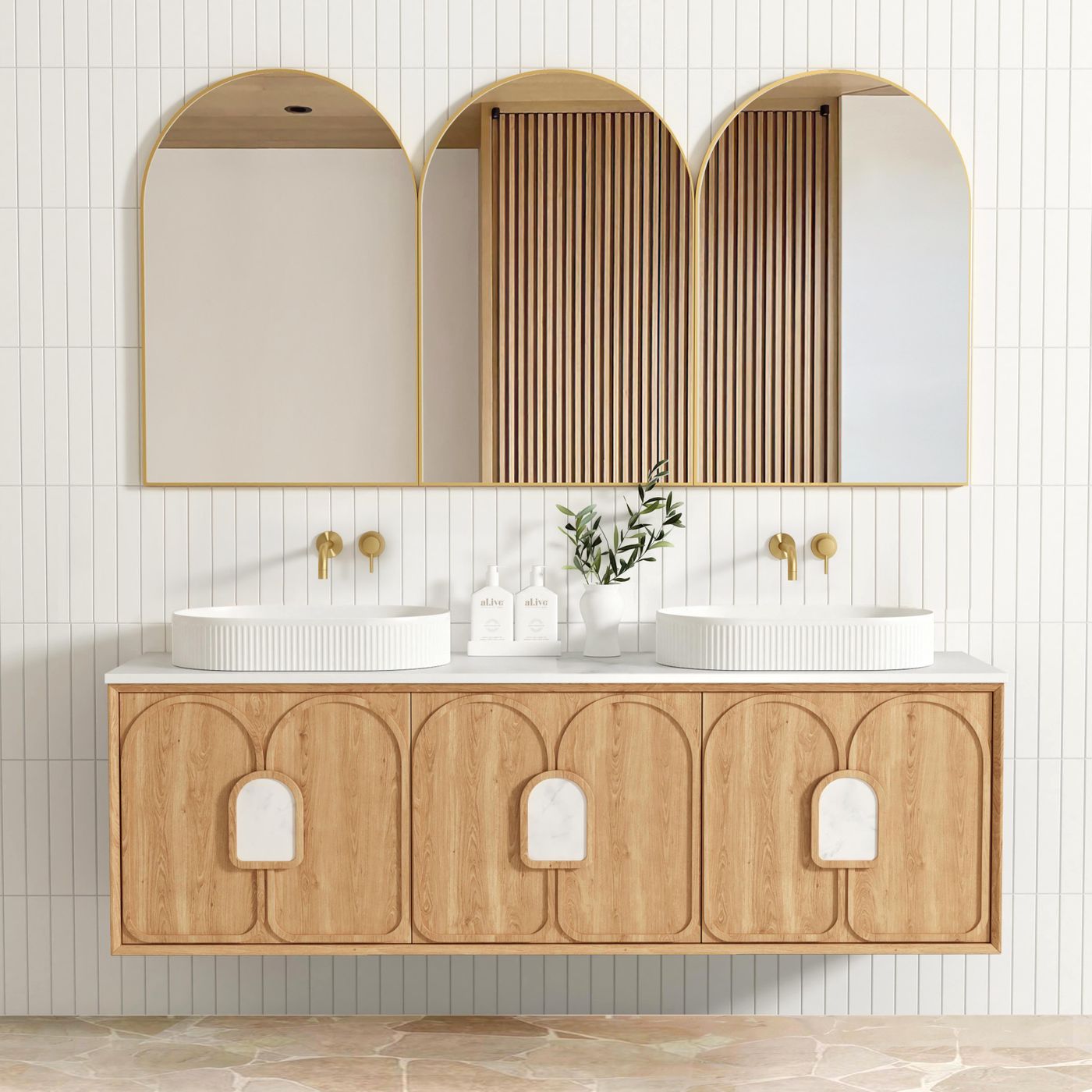 Laguna Mark II 1800mm Woodland Oak Wall Hung Vanity