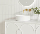 Laguna Mark II 1500mm Matte White Wall Hung Vanity - side profile view