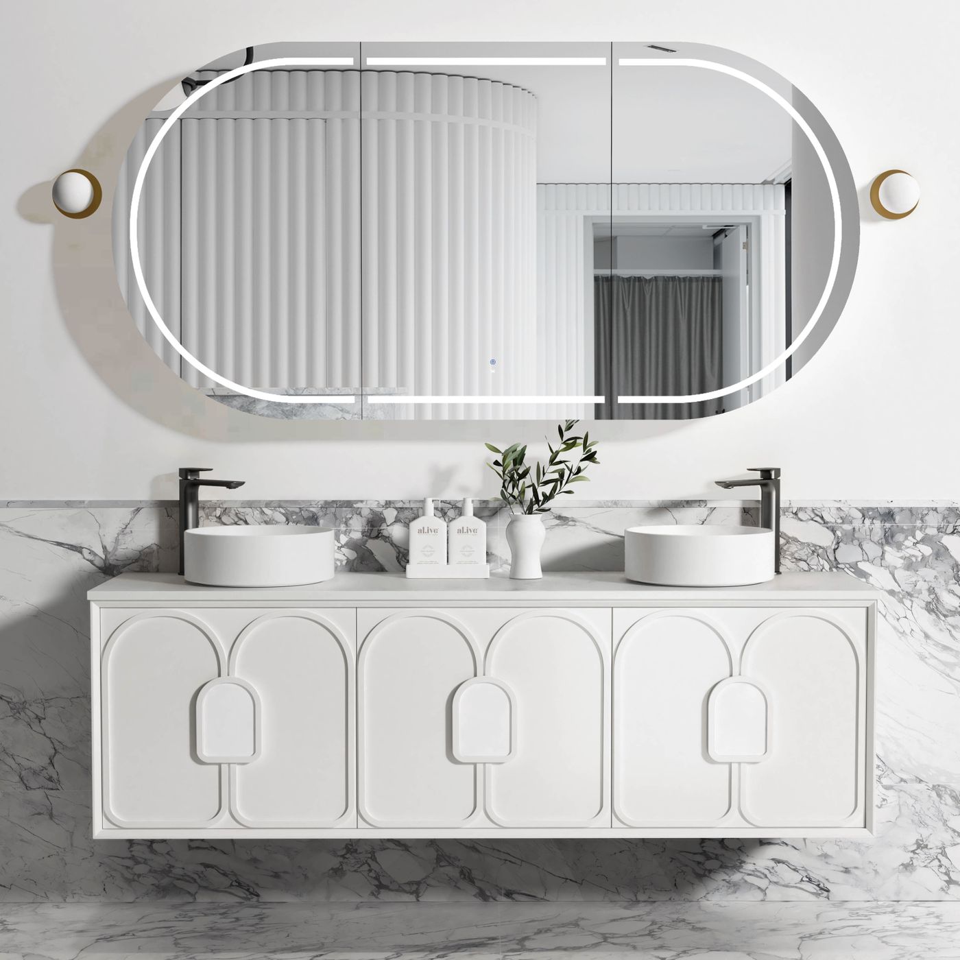 Laguna Mark II 1800mm Matte White Wall Hung Vanity