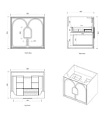 Laguna Mark II 600mm Matte White Wall Hung Vanity