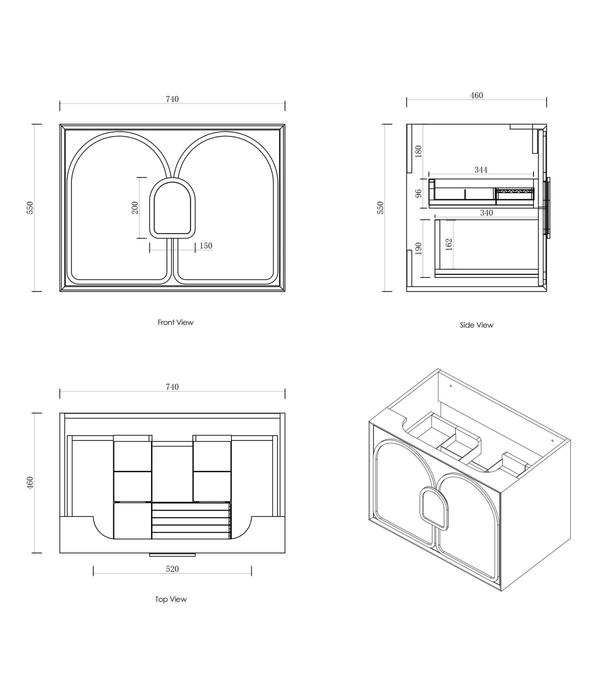 Laguna Mark II 750mm Matte White Wall Hung Vanity